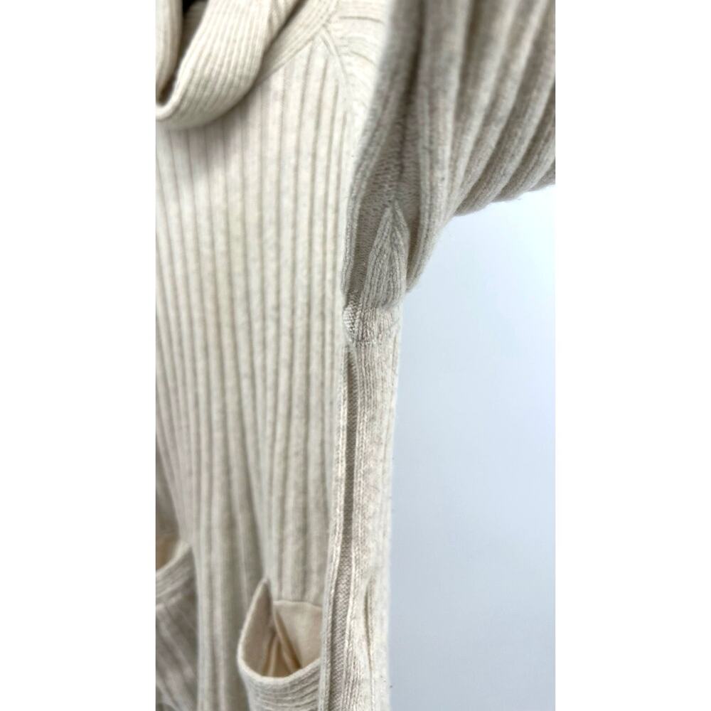 Club Monaco Cashmere Blend Sweater Women's Size S Cream Pockets Ribbed - Picture 4 of 10